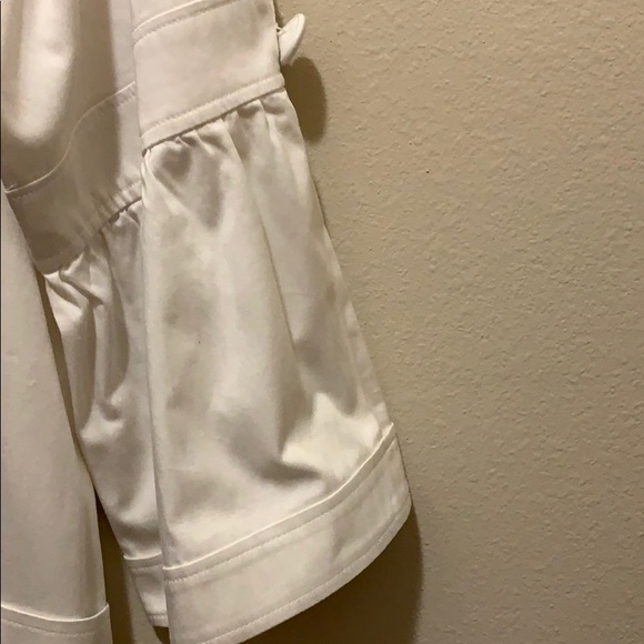 White Dressy Trench Jacket/Coat - Picture 5 of 13